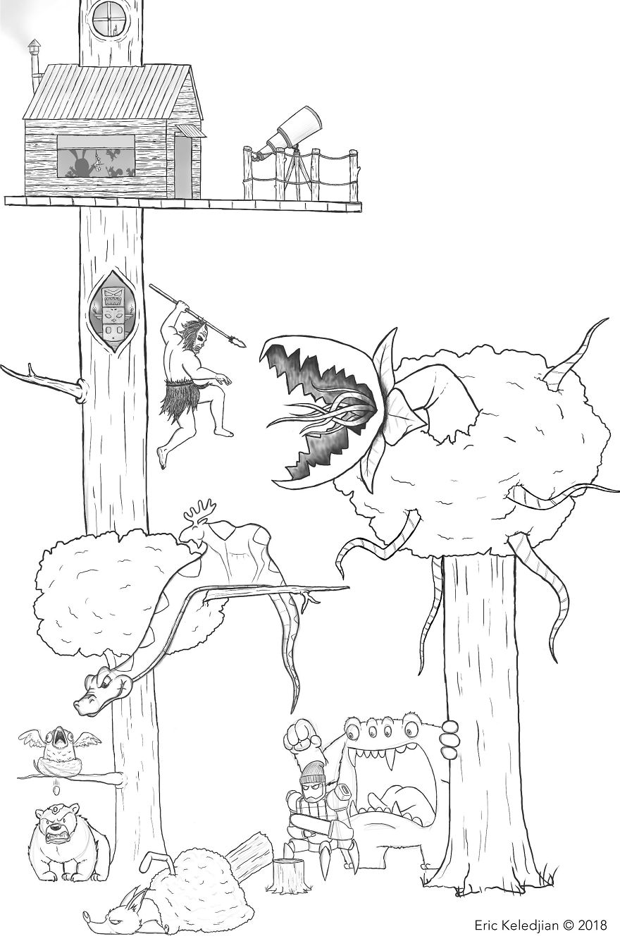 I Challenged Myself To Add One Character A Day To This Bear Drawing For 19 Days Until I Got This Result I Challenged Myself To Add One Character A Day To This Bear Drawing For 19 Days Until I Got This Result