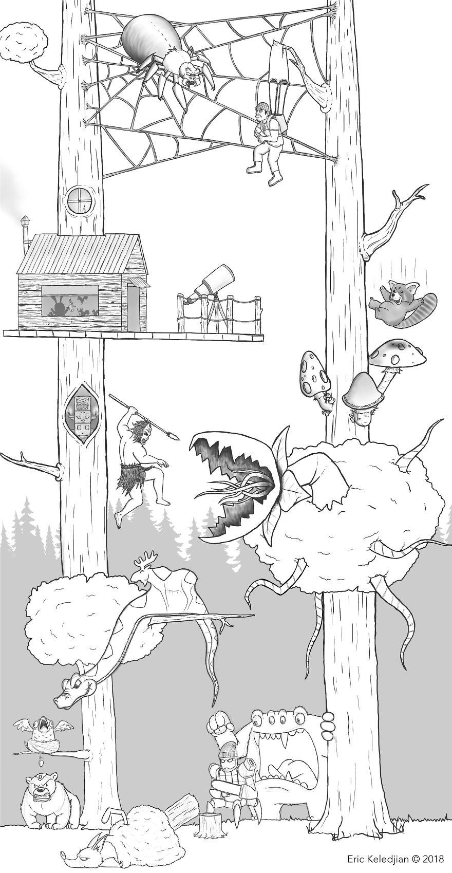 I Challenged Myself To Add One Character A Day To This Bear Drawing For 19 Days Until I Got This Result I Challenged Myself To Add One Character A Day To This Bear Drawing For 19 Days Until I Got This Result