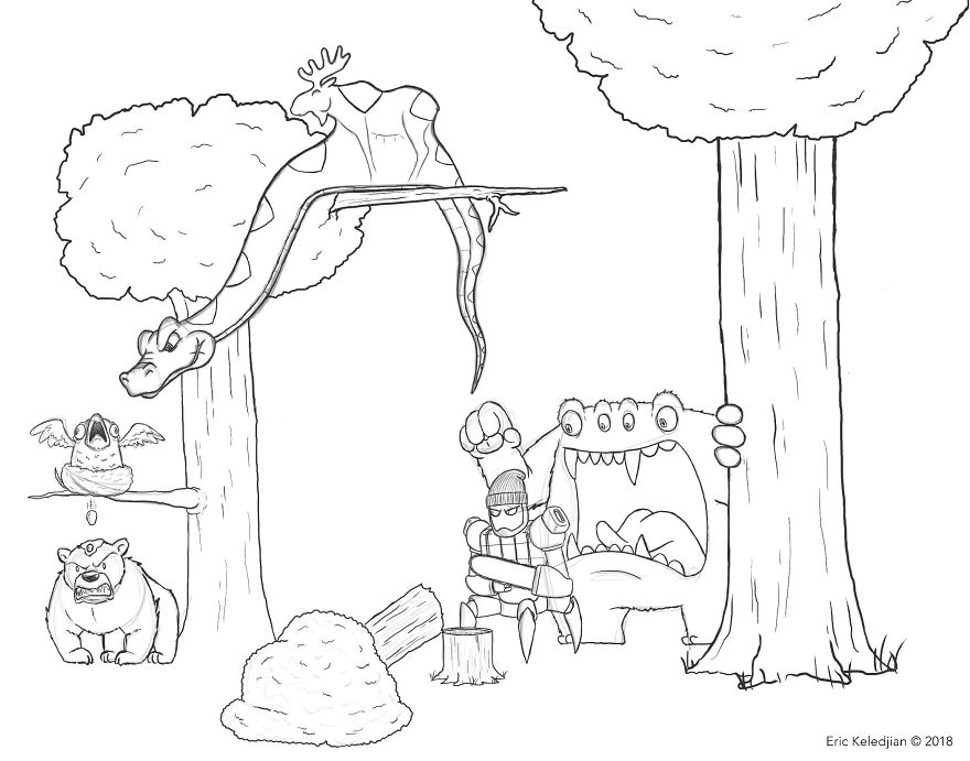 I Challenged Myself To Add One Character A Day To This Bear Drawing For 19 Days Until I Got This Result I Challenged Myself To Add One Character A Day To This Bear Drawing For 19 Days Until I Got This Result