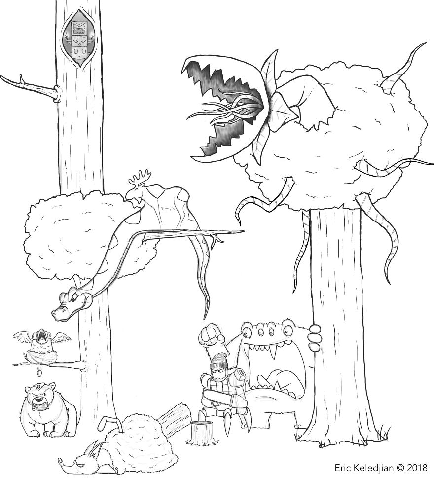 I Challenged Myself To Add One Character A Day To This Bear Drawing For 19 Days Until I Got This Result I Challenged Myself To Add One Character A Day To This Bear Drawing For 19 Days Until I Got This Result