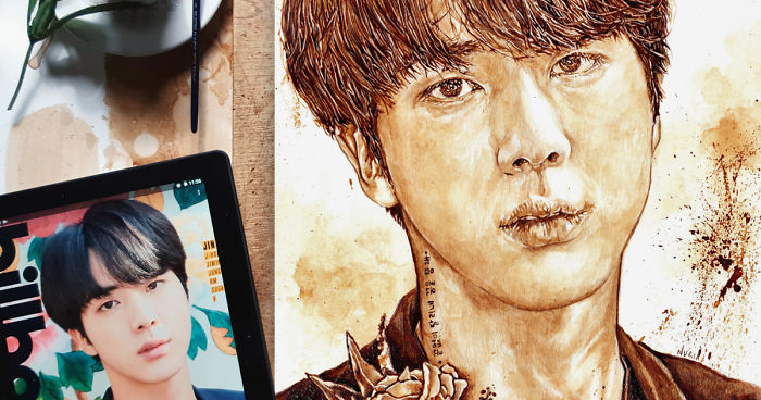 I’m Back At Drawing With Coffee Illustrations Of Bts