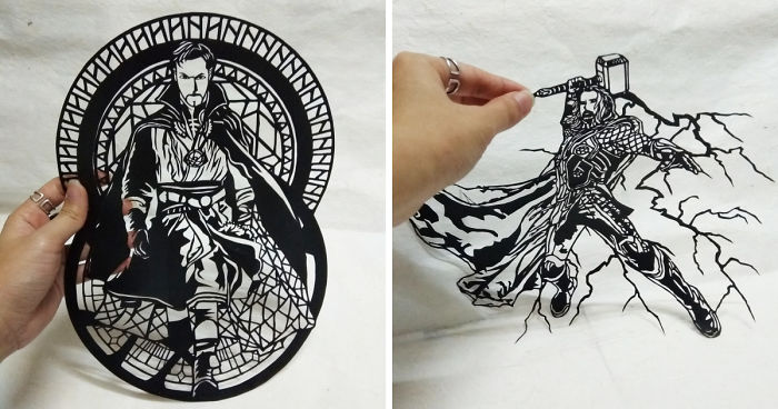 Infinity War Characters Paper Cut Art