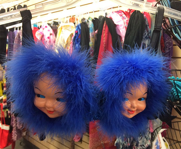 Fuzzy Baby Face Bra Found At Goodwill