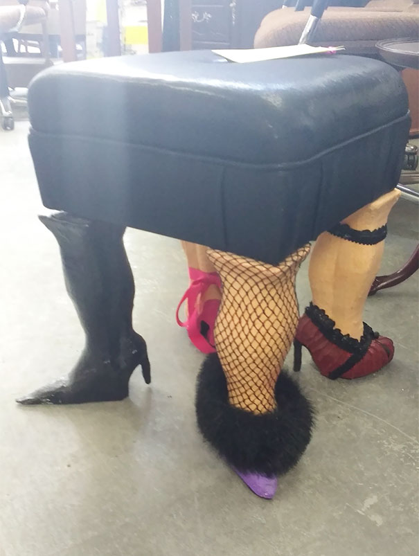 Was Thrift Shopping And I Found This Extremely Cursed Item. If You Sit On This It Teleports You Straight To Hell