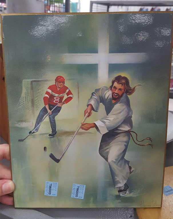 Found Hockey Jesus At Goodwill