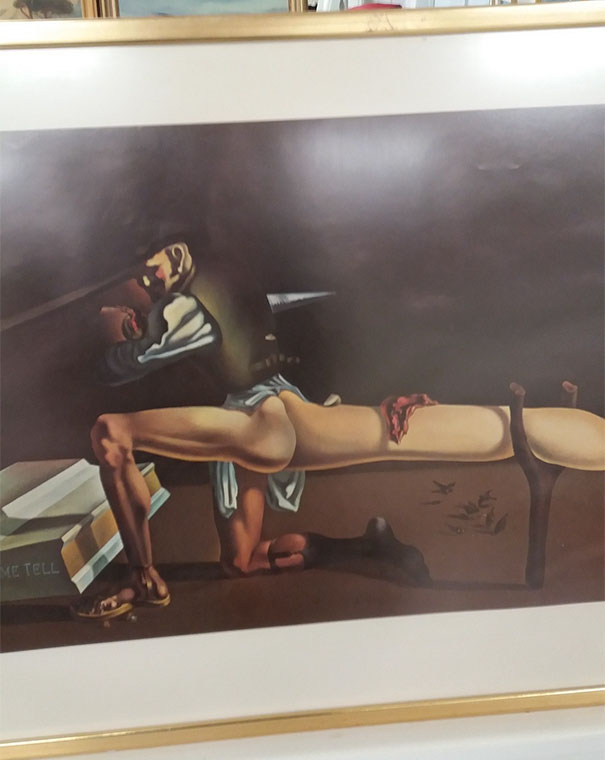 Found This Picture Of A Man With A Long Butt Cheek In My Local Thrift Store