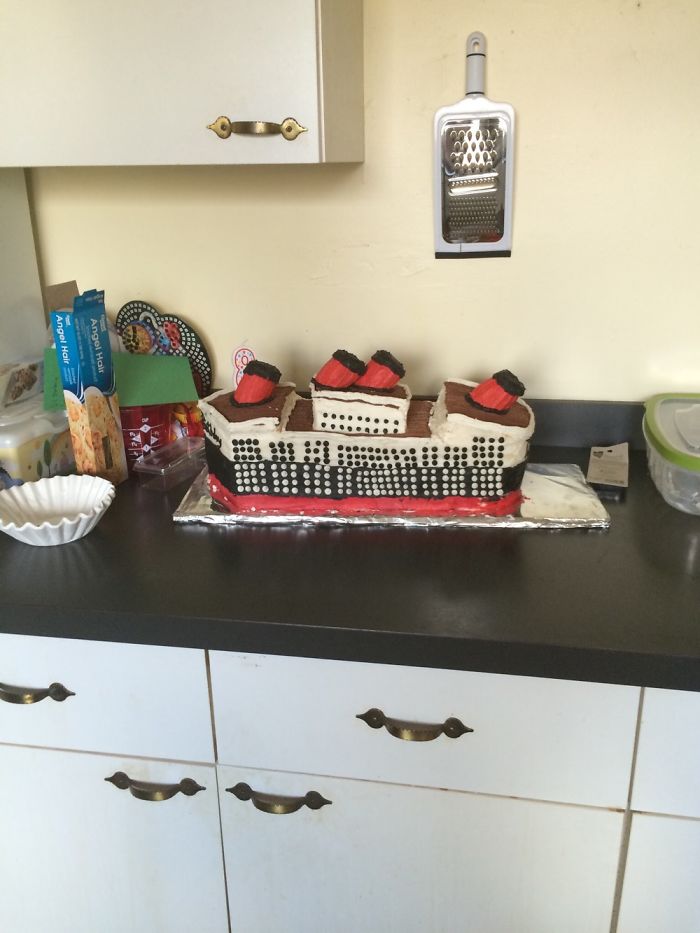 My Son Wanted A Titanic Birthday Cake