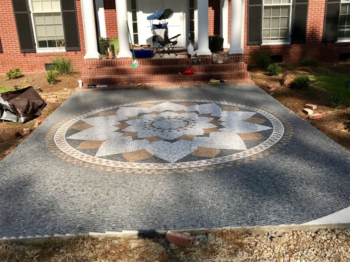 A Mosaic I Made Last Summer For Our Front Patio.