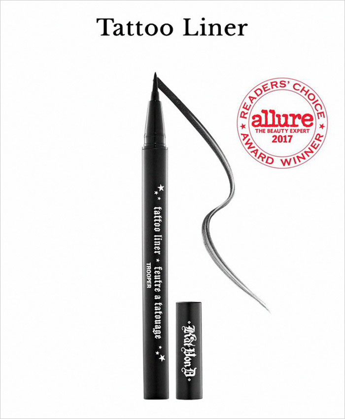 Eyeliner with award seal, known for its durability and viral review. Eyeliner with award seal, known for its durability and viral review.