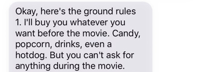 This Guy Set 6 Ground Rules Before Taking His Girlfriend To The Movies, And 300,000+ People Shared And Liked It