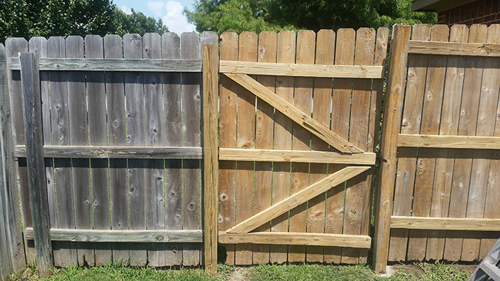 My Dad Decided To Power Wash The Fence For The First Time In About 15 Years