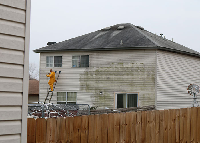 My Neighbor Walter White Power Washing His Home