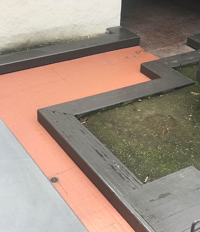 My School Power Washed The Paint Away From These Bricks