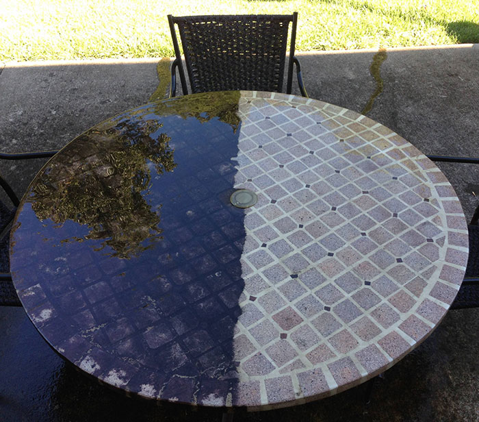 Finally Cleaned The Table Out On The Patio