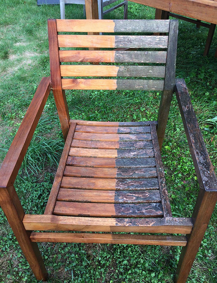 First Time Cleaning The Garden Furniture