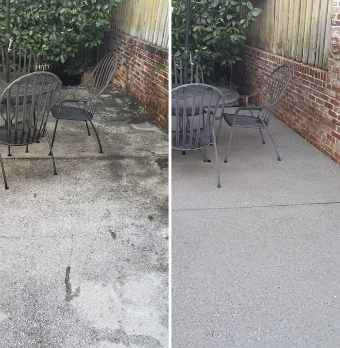 Patio Before. Patio After