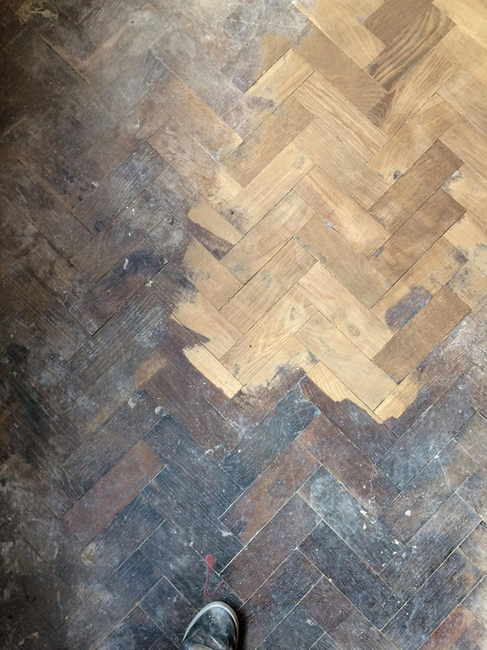 Sanding The Floor Of My Mate's House