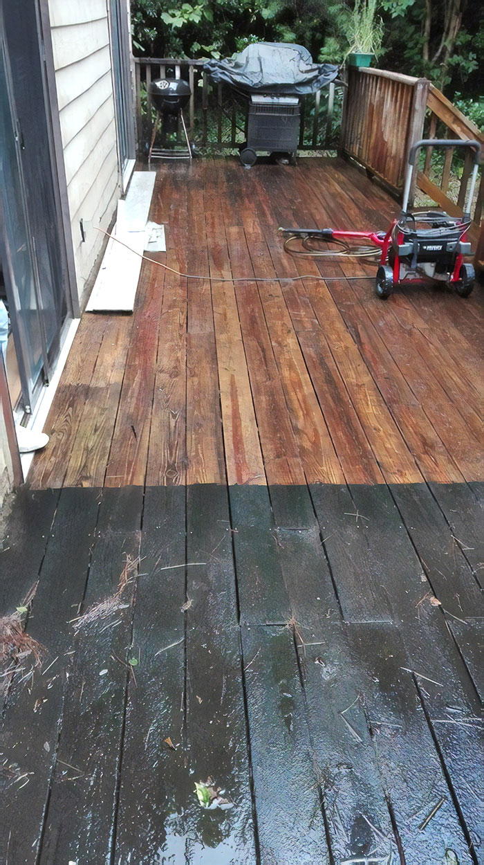 This Deck Hadn't Been Washed Since It Was Built In 1987. It Was So Satisfying To Clean