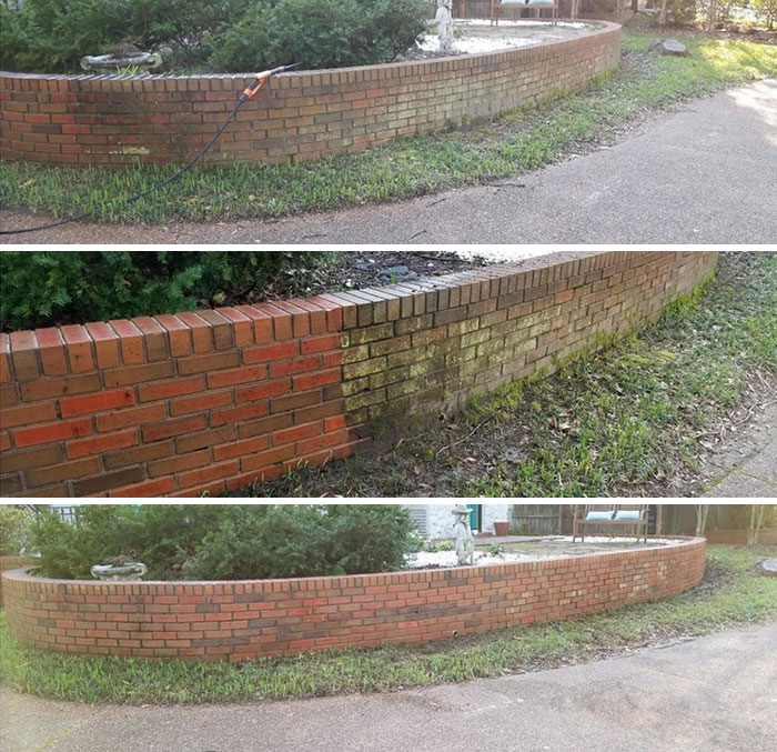 Been Doing Different Work At Customer's House For Years, Always Suggesting To Clean Up His Front Wall. Finally Ok'ed, And Did Yesterday
