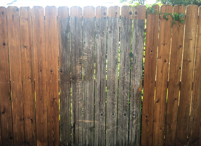Wife Suggested To Power Wash The Fence. For Some Reason I Was Not Prepared For The Difference