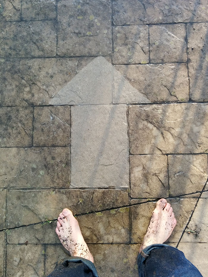 One Year Of Grime On The Back Patio