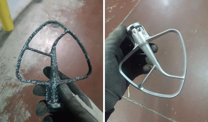 Sandblasted An Aluminum Kitchenaid Beater After It Was Stained By My Dishwasher