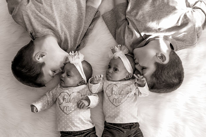 Woman Gives Birth To Another Set Of Rare Identical Twins Against 10-Million-To-One Odds Woman Gives Birth To Another Set Of Rare Identical Twins Against 10-Million-To-One Odds