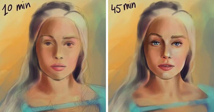 Artist Shows How Much Time She Actually Needs To Perfect One Drawing
