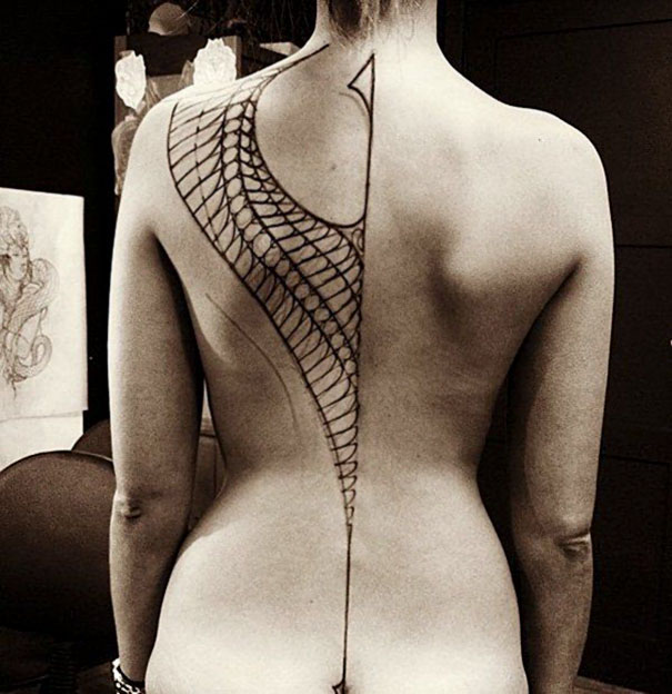 Spine Tattoo Design.