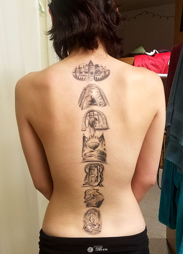 Spine Tattoo Design
