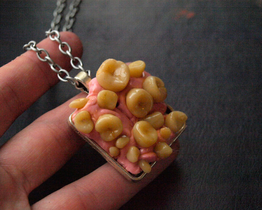 I Made This Teeth Jewelry Of Polymer Clay