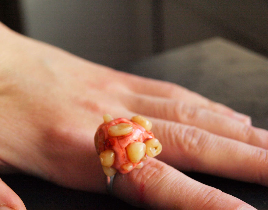 I Made This Teeth Jewelry Of Polymer Clay