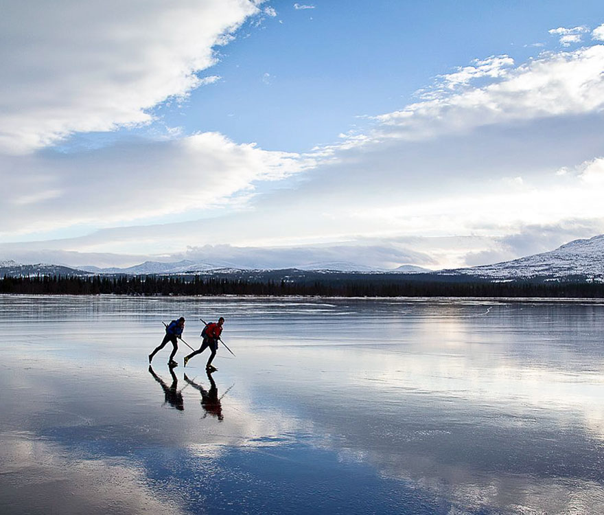 Guy Skates On Thin Black Ice And The Sound It Makes Is Out Of This World Guy Skates On Thin Black Ice And The Sound It Makes Is Out Of This World
