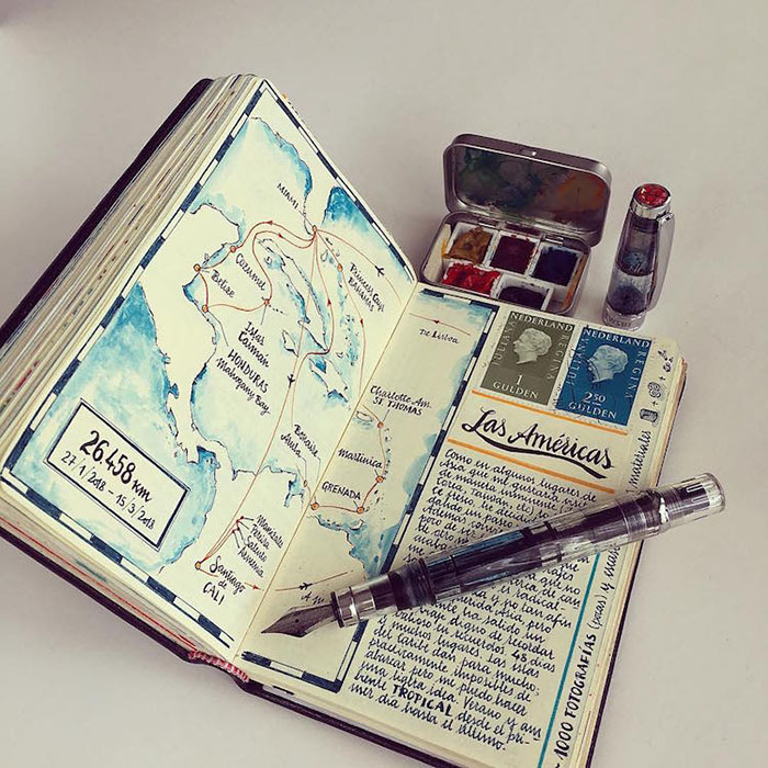 This Man Quit His Aeronautical Job To Travel The World And Here Is How His Notebooks Look Like This Man Quit His Aeronautical Job To Travel The World And Here Is How His Notebooks Look Like