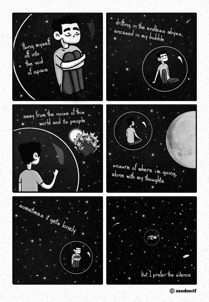 I Make Dark And Amusing Comics About My Life To Express Myself