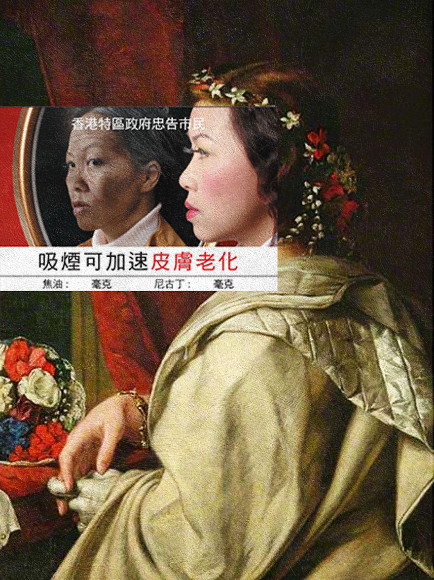 I Do Collages Of Cigarette Health Warnings And Classical Paintings I Do Collages Of Cigarette Health Warnings And Classical Paintings