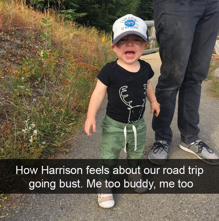 How Harrison Feels About Our Road Trip Going Bust. Me Too Buddy, Me Too
