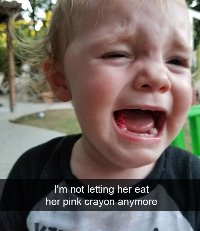 I'm Not Letting Her Eat Her Pink Crayon Anymore