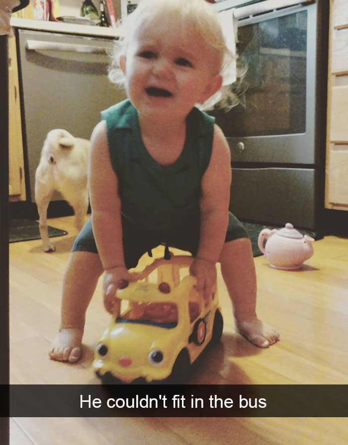 He Couldn't Fit In The Bus