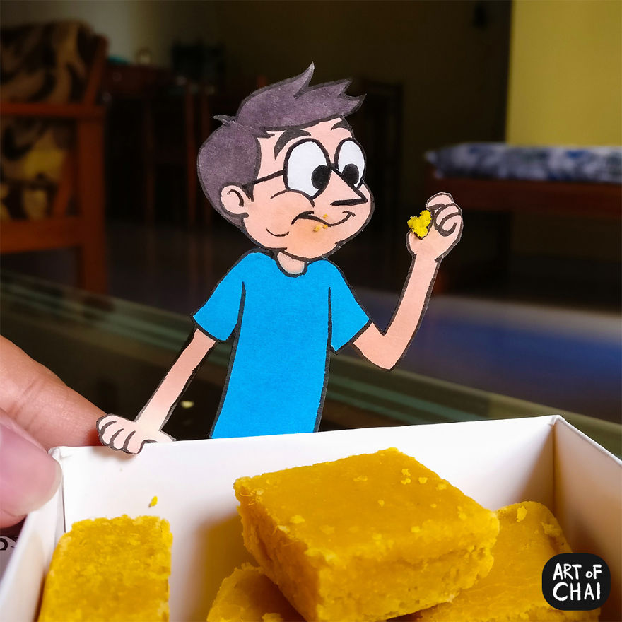 When You Get Your Hands On A Box Of Mithai (Dessert)