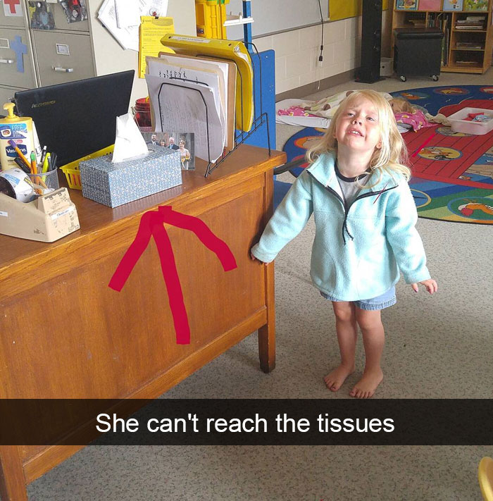 She Can't Reach The Tissues