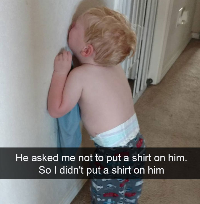 He Asked Me Not To Put A Shirt On Him. So I Didn't Put A Shirt On Him