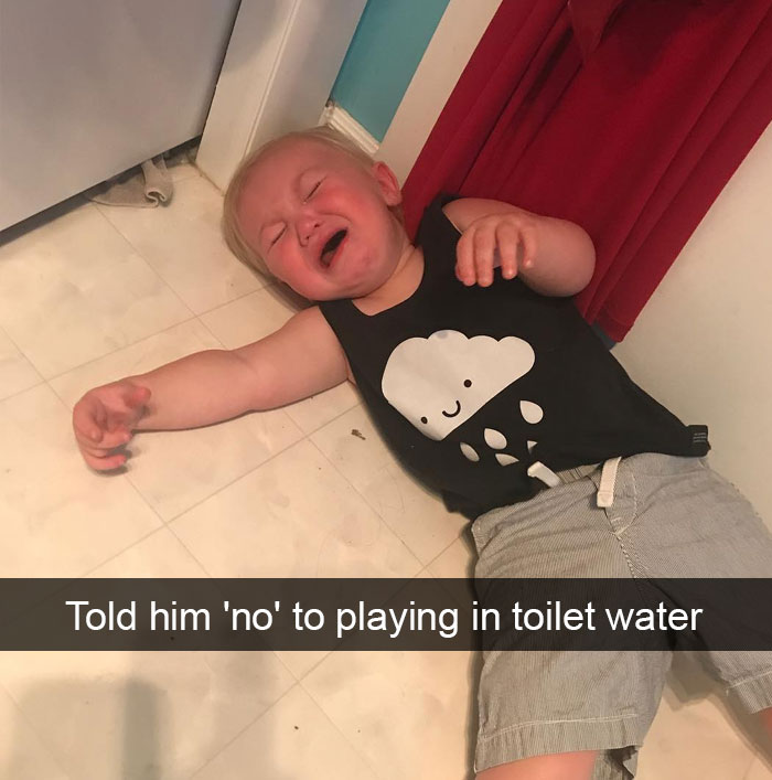 Told Him "No" To Playing In Toilet Water