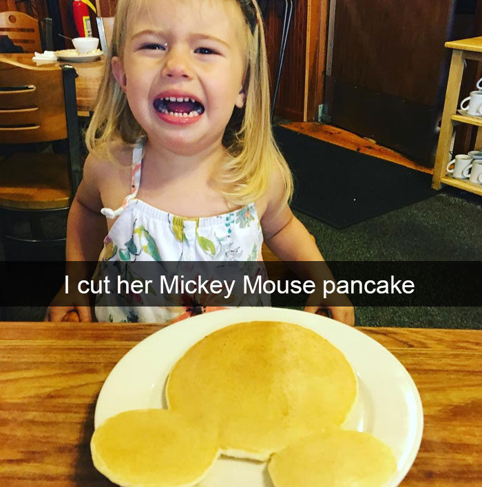 I Cut Her Mickey Mouse Pancake