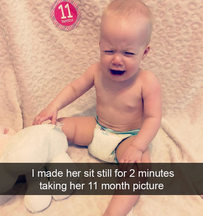 I Made Her Sit Still For 2 Minutes Taking Her 11 Month Picture