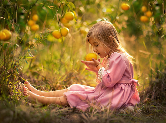 I Decided To Take Pictures Of Children With Fruits To Connect Them With Nature