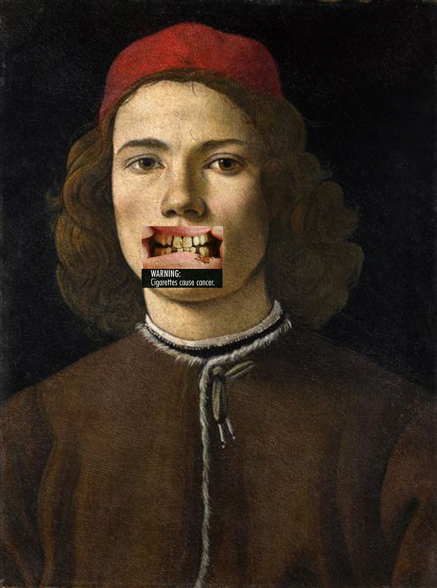 I Do Collages Of Cigarette Health Warnings And Classical Paintings I Do Collages Of Cigarette Health Warnings And Classical Paintings