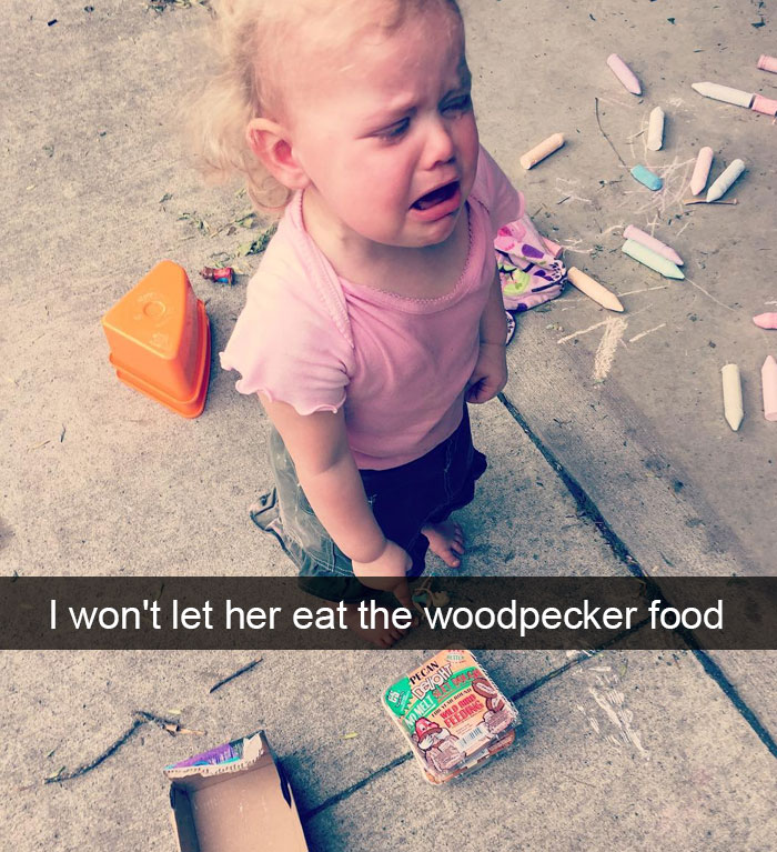 I Won't Let Her Eat The Woodpecker Food