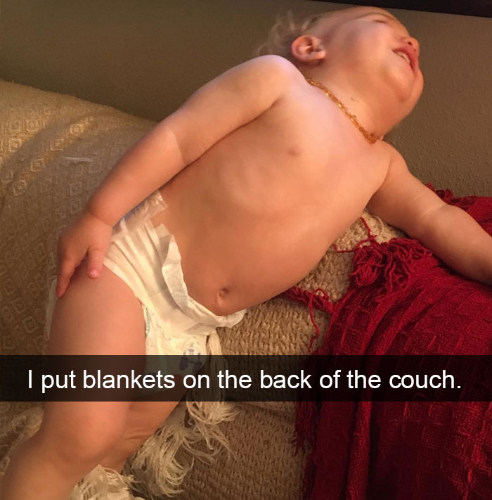 I Put Blankets On The Back Of The Couch