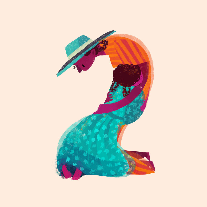 I Illustrated Over 70 Female Characters From Litearture For #36daysoftype This Year I Illustrated Over 70 Female Characters From Litearture For #36daysoftype This Year